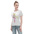 thumbnail image 4 of T-Shirt Basique à Manches Courtes pour Femmes Sailor Moon Lièvre Lunaire, 4 of 6