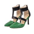 thumbnail image 2 of Womens Shoes Back Zip Ankle Strap Sandals Super High Heel Pointed Toe Stilettos, 2 of 9