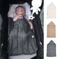 thumbnail image 4 of HLONK Born Unisex Cotton Knit Wrap Swaddle Baby Sleepsacks  Gray, 4 of 6