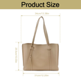 thumbnail image 2 of Grand Sac Fourre-Tout Réversible pour Femmes Rétro à Franges en Cuir, Sacs à Bandoulière, Sacs à Main Mode pour Dames, Sac Cartable (Blanc), 2 of 7