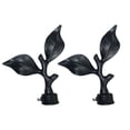 thumbnail image 1 of Leutsin 1pcs Curtain Rod Finials Leaf Shaped Curtain Rod End Drapery Rail Pole Head Cap, 1 of 2