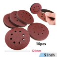 thumbnail image 4 of 10pcs 125mm 5" Hook Loop Sanding Discs 8 Hole Sandpaper Pads Set Grit 40-2000#, 4 of 5