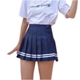 thumbnail image 1 of Jovati Jupe Trapèze Plissée Taille Haute pour Femme, Unie, P, 1 of 9