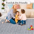 thumbnail image 3 of Aoile 5x7 Area Rugs, Modern Geometric Washable Rug with Non-Slip Backing, Contemporary Accent Carpet for Living Room, Laundry, Office, Dark Gray, 3 of 8