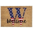 thumbnail image 2 of 4th of July Door Mat Outdoor,Independence Day Welcome Doormat, 4th of July Coir Doormat with Non Slip Backing ,Patriotic Mat Star Front Porch Rugs For Home Entrance 4th of July Decoration,(15*24"), 2 of 2