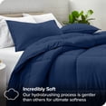 thumbnail image 2 of Bare Home Goose Down Alternative Comforter Set - 2 Piece Set - Twin/Twin XL, Dark Blue, 2 of 7
