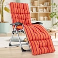 thumbnail image 4 of Costway Coussin de Chaise Longue 73 Pouces Coussin Rembourré pour Fauteuil Inclinable Intérieur Extérieur Orange Foncé, 4 of 9