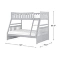 thumbnail image 4 of Lexicon Orion Transitional Wood Twin over Full Bunk Bed in Gray, 4 of 4