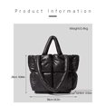 thumbnail image 3 of tredstone Nylon Stylish Puffer Tote Bag With Large Capacity Comfortable Shoulder Straps Padded Shoulder Bag Brown 1Set, 3 of 6