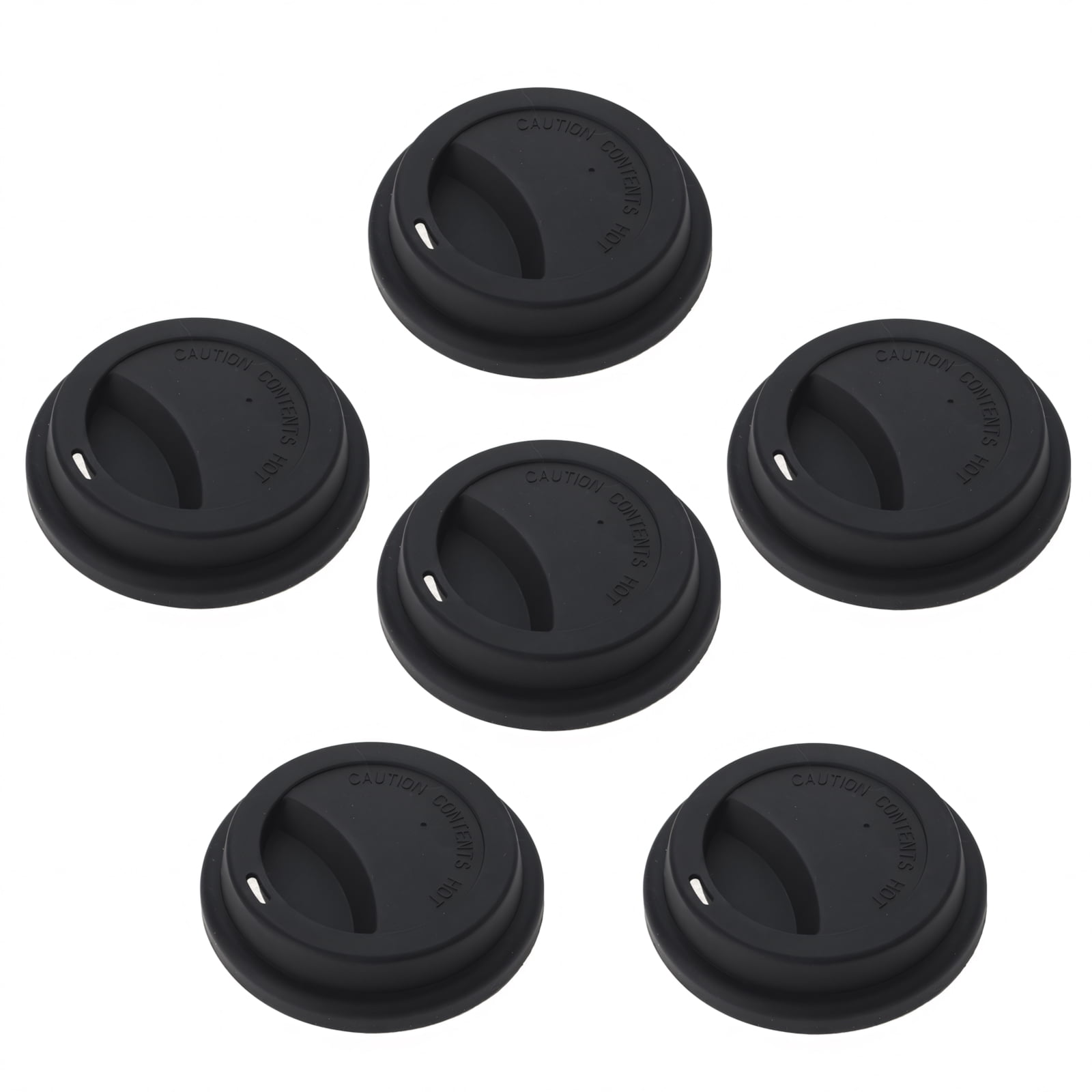 Aspire 120 PCS Silicone Drinking Lid Cup Lids, Reusable Coffee Cup Covers / Lids - BLACK(Couvercles de Tasse)