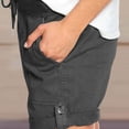thumbnail image 2 of Plebaso Summer Womens Shorts Casual Drawstring Roll up Shorts Loose Solid Color Beach Shorts with Pockets, 2 of 5