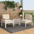 thumbnail image 1 of Zinus Dillon Set de Chat Extérieur en Aluminium et Bois en Blanc, 1 of 11