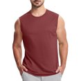 thumbnail image 1 of Posijego Débardeurs Décontractés pour Hommes à Col Rond, Sans Manches, pour Muscles, Chandails Sans Manches pour Hommes, Entraînement, Course, T-Shirts Débardeurs, 1 of 3