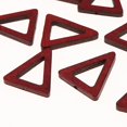 thumbnail image 4 of KLKCMS 20 Pcs Breloques Triangulaires en Bois pour Fabrication de Bijoux Artisanat Oreilles Pendantes Breloques Rouges, 4 of 8