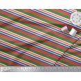 thumbnail image 3 of Soimoi Poly Georgette Fabric Horizontal Stripe Print Fabric by Yard 52 Inch Wide, 3 of 5