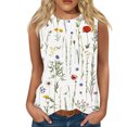 thumbnail image 1 of LSLJS Fashion Women Sleeveless Printed Garment Comfortable Breathable V-Neck Blouses Tops, Womens Tank Tops, 1 of 4