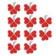 thumbnail image 3 of 10pcs Red Flower Crystal Patches Resin Rhinestones DIY Accessory Iron on Applique for Cloth Shoes Hats Bags, 3 of 9