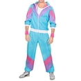 thumbnail image 2 of Fortune 90s Hip Hop Tracksuit, Patchwork Long Sleeve Coat Long Pants for Women, 2 of 5