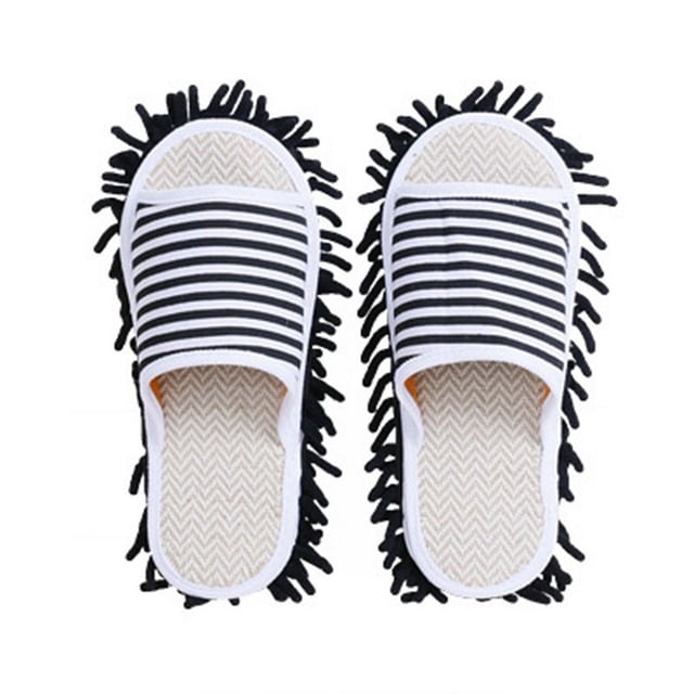 1 Pair Multifunction Mop Slippers Shoes Fiber Dust Mop Shoes for Home Cleaning