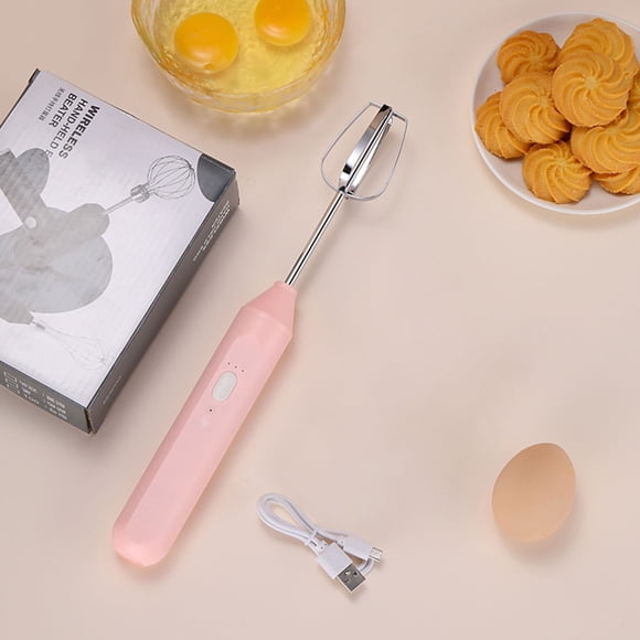 Oleegame 1PC Electric Egg Beater Cake And Mixer Handheld Milk And Foam Machine Coffee Brewing Pink