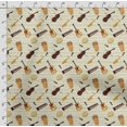 thumbnail image 4 of Soimoi Musical Instruments Print,Cotton Poplin, Sewing Fabric Sold by The Yard 42 Inch Wide,Sewing Craft Quilting/Quilt Making Fabric, Yellow, 4 of 5