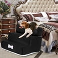 thumbnail image 1 of Riforla 3 Step Dog Step Stairs Pet Ladder Cover Removable Comfortable Non Dog Ramp Staircases Suitable for Small Dogs Pet Supplies Black One Size, 1 of 7