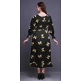 thumbnail image 4 of Bimba Ladies Printed Boho Gypsy Summer Smocked Maxi Long Beach Dress-XX-Large, 4 of 5