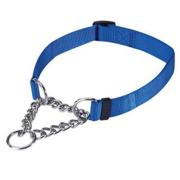 MPP Chain Martingale Dog Collar Choke Style Safety Control Training Pick Color & Size (Blue 13" - 18")