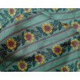 thumbnail image 4 of oneOone Silk Tabby Fabric Leaves & Floral Block Printed Craft Fabric BTY 42 Inch Wide, 4 of 4