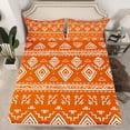 thumbnail image 2 of Erosebridal Orange Aztec Bed Sheets King, Farmhouse Abstract Art Bedding King Size 4pcs, 2 of 7