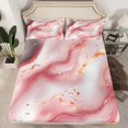 thumbnail image 1 of Pink Watercolour Marble Bed Sheets Full Abstract Art Bedding Set For Teens Girls Adults Colorful Retro Artwork Style Fitted Sheet Stone Pattern Sheets （No Top Sheet）, 1 of 6