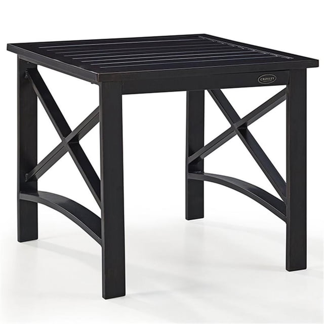 Crosley Furniture Kaplan Table d'Appoint de Patio en Métal, Bronze Huilé