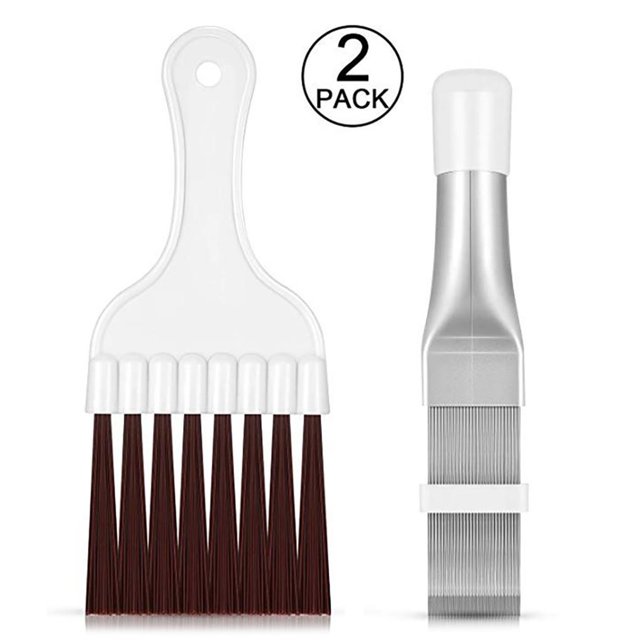 Langgg 2PCS Air Conditioner Brush Stainless Steel Flap Comb Brush Refrigeration Tool