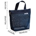 thumbnail image 3 of Large Mesh Bathroom Shower Caddy, Mesh Beach Pool Bag, Portable Handbag Mesh Storage Hollowed-out Bath Washing Cloth Control Travel Swimming Portable Makeup Beach, 3 of 7
