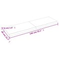 thumbnail image 2 of vidaXL Table Top Light Brown 140x40x(2-4) cm Treated Solid Wood Oak, 2 of 7