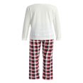thumbnail image 3 of Ensemble Assorti de Noël Parent-Enfant Rouge Haut à Manches Longues + Pantalon Long à Motif Rayé, 3 of 7
