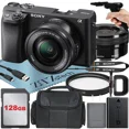 thumbnail image 1 of Sony Alpha a6400 Mirrorless Digital Camera with 16-50mm Lens + 128GB Card + Case + ZeeTech Accessory Bundle, 1 of 8
