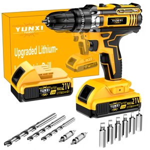 21V Cordless Drill Set, Electric Screwdriver with Battery, Portable Power Drill for Home, Multifunctional Tool Kit with Long Battery Life