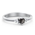 thumbnail image 1 of Birthstone Heart Ring with Shoulder Accents - Smokey Quartz (June), 1 of 4