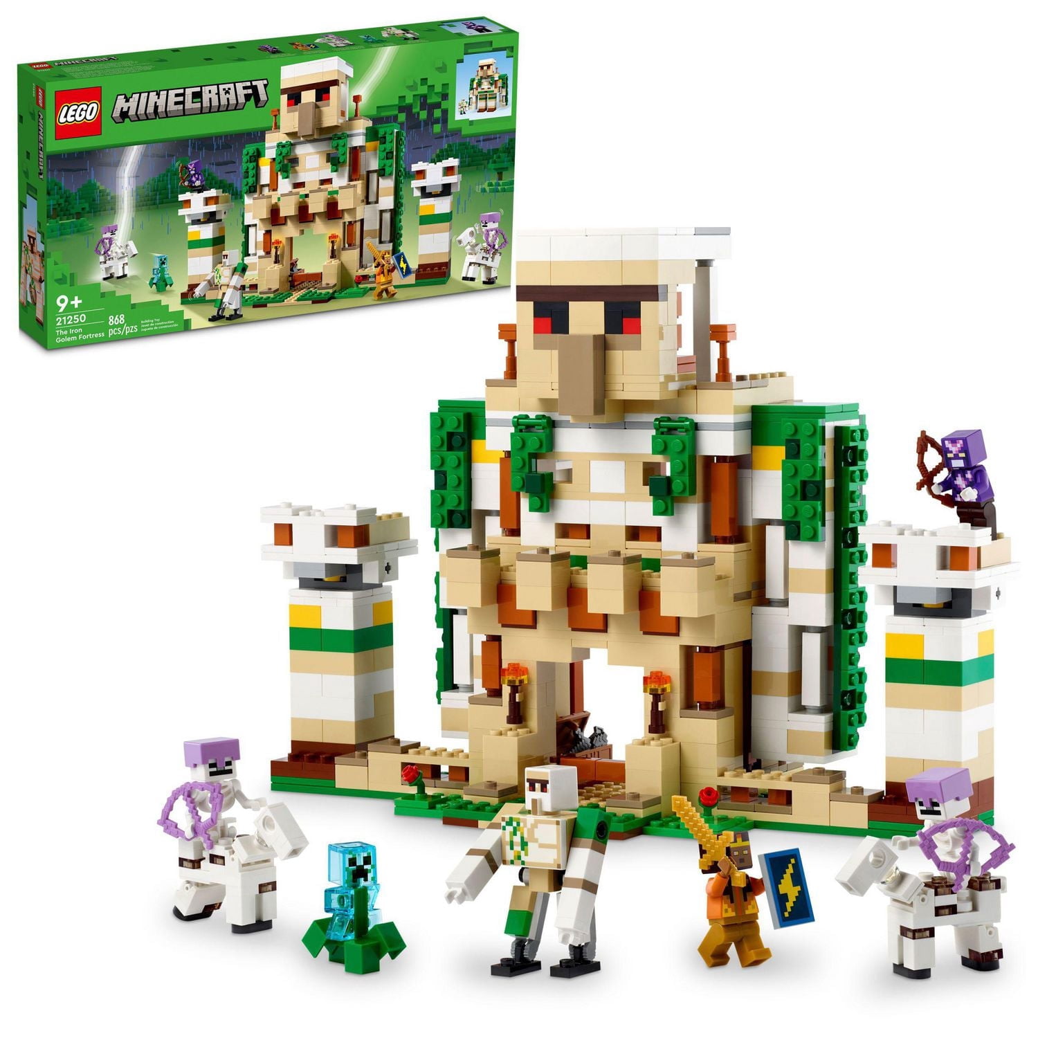 LEGO Minecraft La forteresse du Golem de fer 21250 ; Jeu de construction (868 pièces)