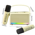 thumbnail image 2 of Speakers Bluetooth Wireless Portable Outdoor Karaoke Speaker Mini Wireless Microphone Home Sing Microphone Integrated Machine Bluetooth Speaker with Two Microphones Portable Bluetooth Speakers, 2 of 7