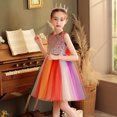 thumbnail image 4 of Flower Girls Sequin Dress Rainbow Tutu Birthday Party Dress Pageant Gown, 4 of 5