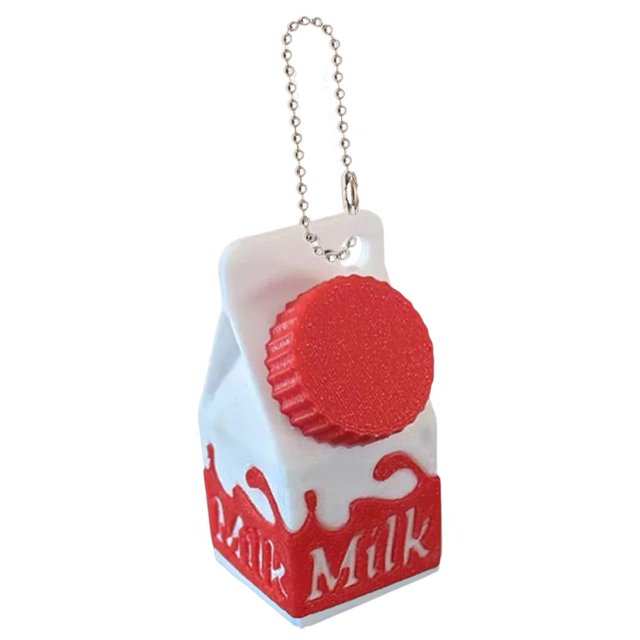 Pocket-Sized Pill Container Mini Milk Carton Pill Keychain for Backpack Pill Storage Purse for Handbag Lactose Unique