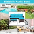 thumbnail image 4 of Patiojoy 3-Piece Outdoor Rattan Wicker Sectional Sofa Set Patio Conversation Sofa Set, 4 of 8