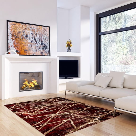 Ecarpet Contemporary Indoor Area Rug for Living Room Bedroom Ceyla Collection