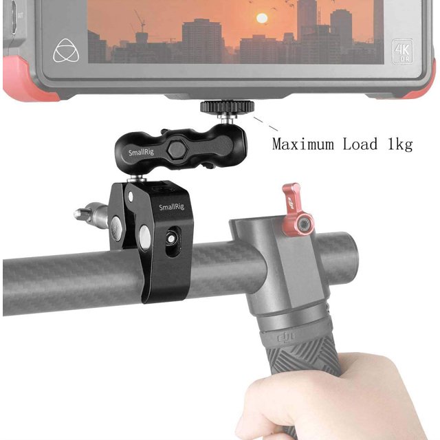 SMALLRIG Multi-Functional Ballhead Clamp Double Ball Adapter with Bottom Clamp - 2164