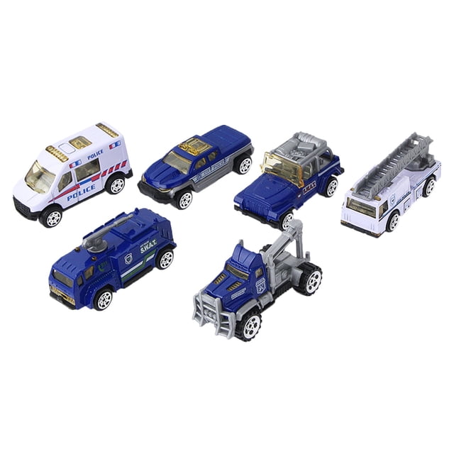 City Rescue Team 1:64 Scale Die - Cast Metal Cars - 6 Collectible Set