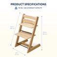 thumbnail image 2 of MotionGrey Blessy Wooden High Chair Frame Only - The Perfect Adjustable Baby Highchair Solution for Your Babies and Toddlers or as a Dining Chair. (6 Months up to 250 Lb) - Wood, 2 of 7