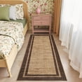 thumbnail image 4 of Bordered Washable Area Rug,Hallway Runner Rug,Washable Rug with Non-Slip Backing Stain Resistant Easy Cleaning Floor Cover for Dining Room, Living Room, Bedroom, 4 of 10