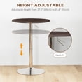 thumbnail image 4 of HOMCOM Table de Bar Ronde Réglable pour 2, Table de Pub Haute avec Dessus Pivotant, 4 of 10
